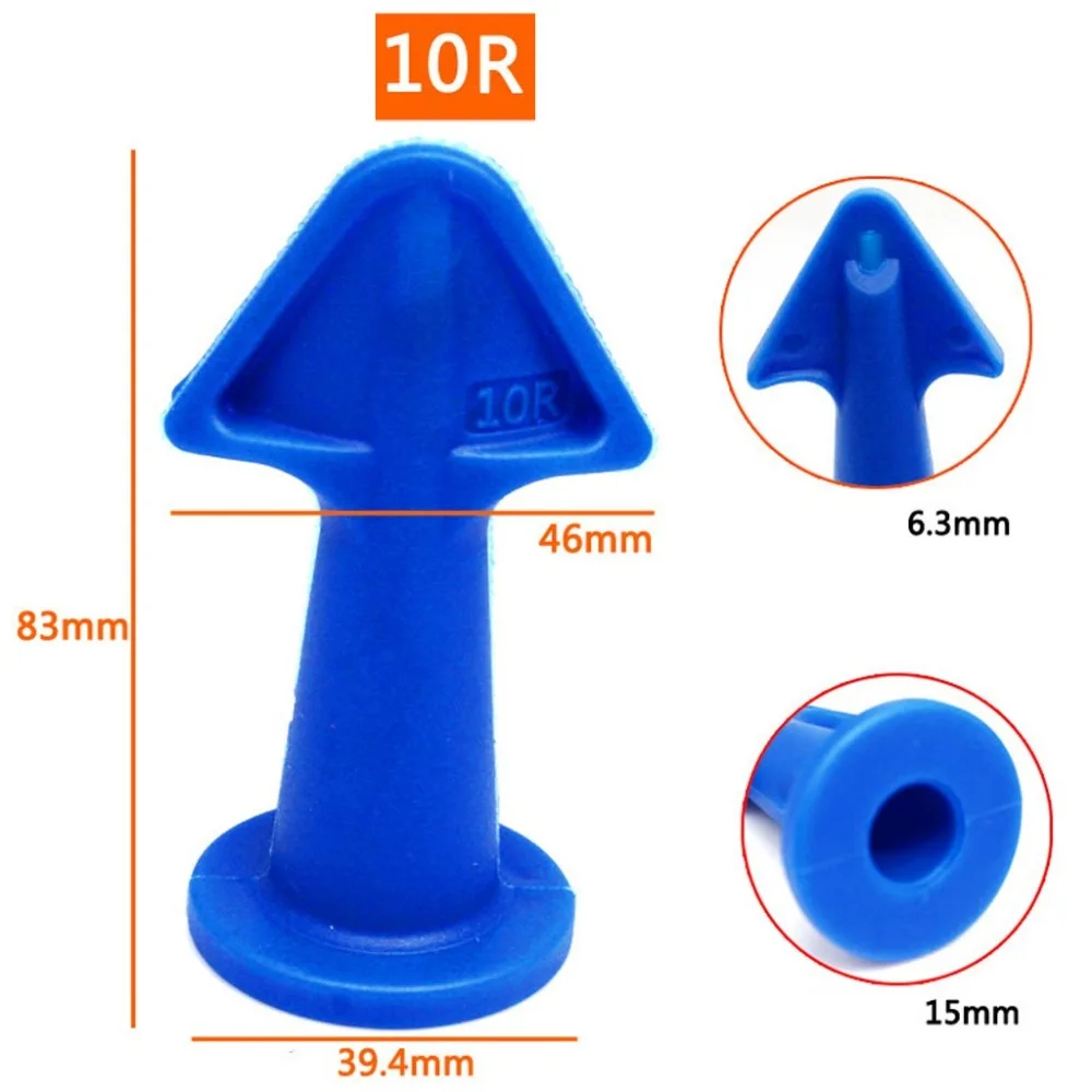 3Pcs glue nozzle scraper caulking grout sealant surface treatment cleaning makeup remover glue nozzle 6.5R + 10R + 13R 30J14 (2)