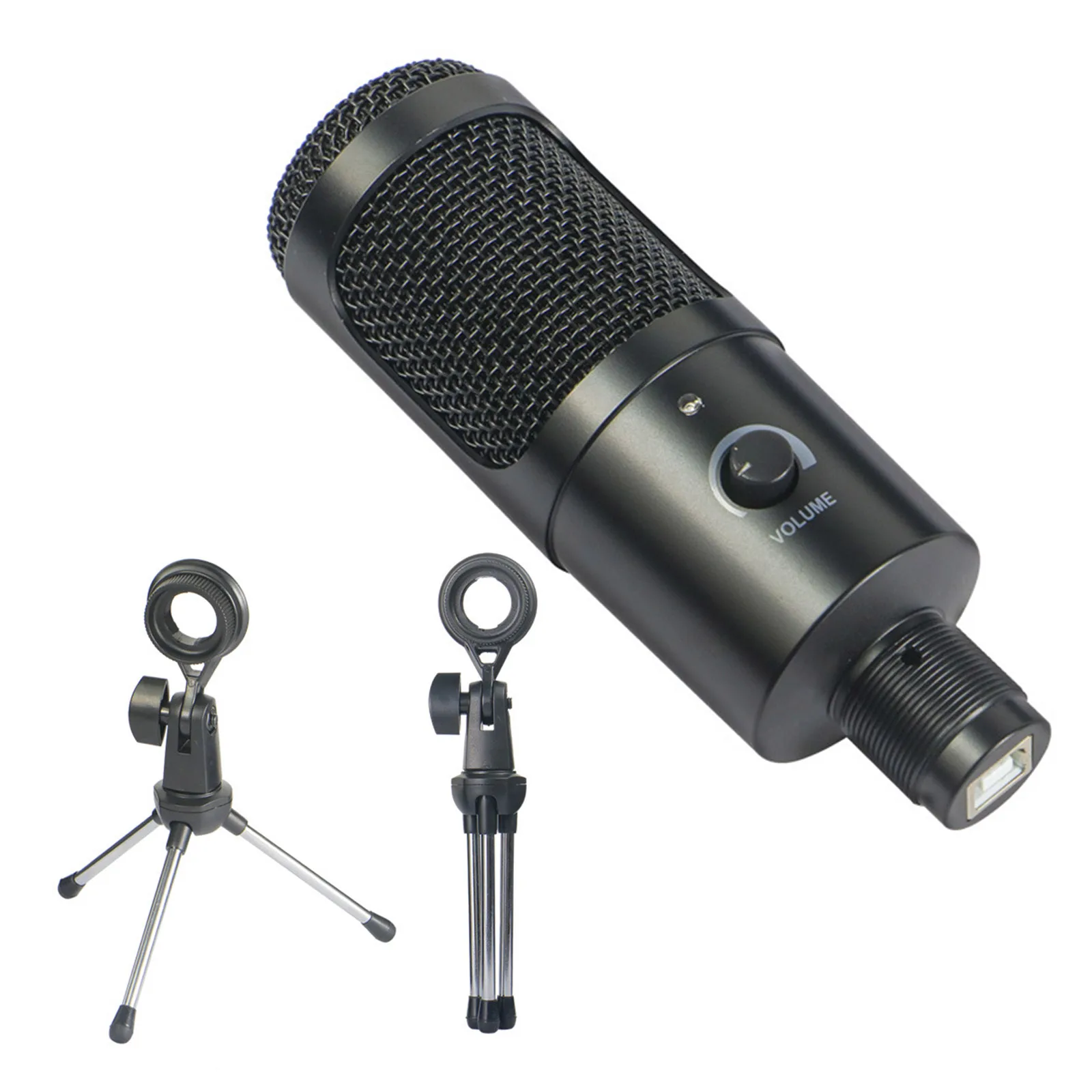 Новый USB конденсатор Запись микрофон со штативом для ноутбука hi-fi звук
