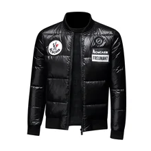 Новая зимняя мужская куртка на белом утином пуху, толстая модная куртка, мужское повседневное пальто