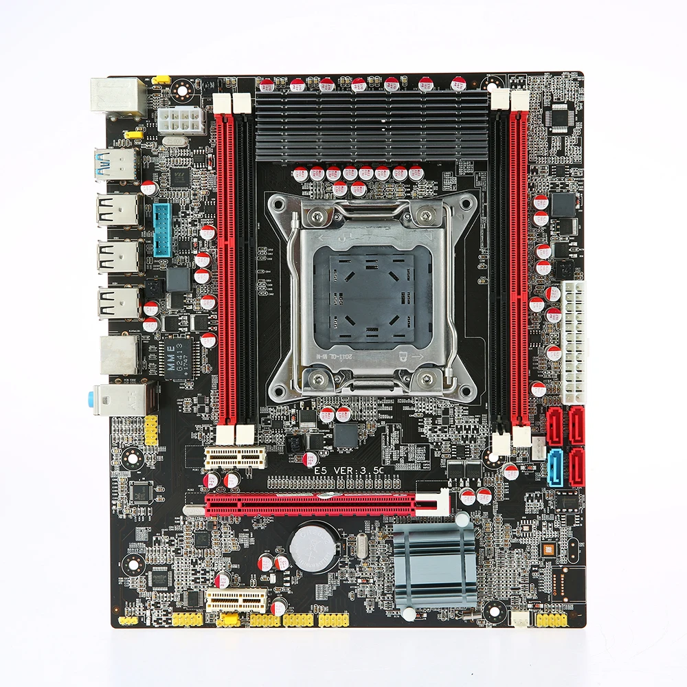 Новая материнская плата X79 E5 3.5C MATX SATA3.0 и USB 3 0 порты LGA2011 4 DIMM слота DDR3 до 64 ГБ|8025 fan|mini