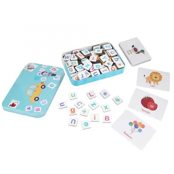 

Wooden Magnetic Letters Numbers Animals with Easel Board Alphabet 123 ABC Set Jigsaw Puzzle Travel Games Preschool Learning