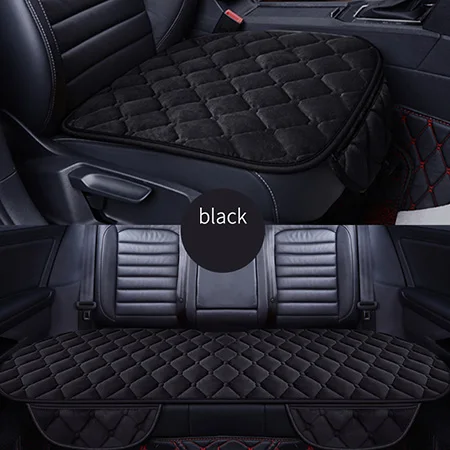Black A set Передние+ задние 5 сидений плюшевые автомобильные чехлы для hyundai solaris ix35 i30 ix25 Elantra accent tucson Sonata авто аксессуары Стайлинг - Название цвета: Black A set