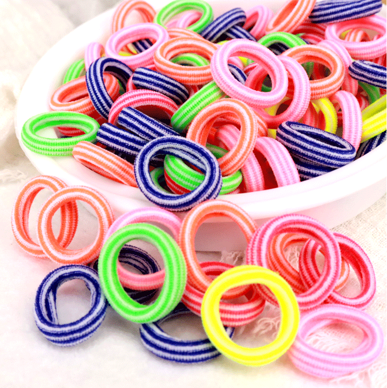 Kid Small Hair Bands Baby Girl Children Headbands Colorful Elastic Hair Tie Nylon Scrunchie Hair Rope 50/100pcs Hair Accessories