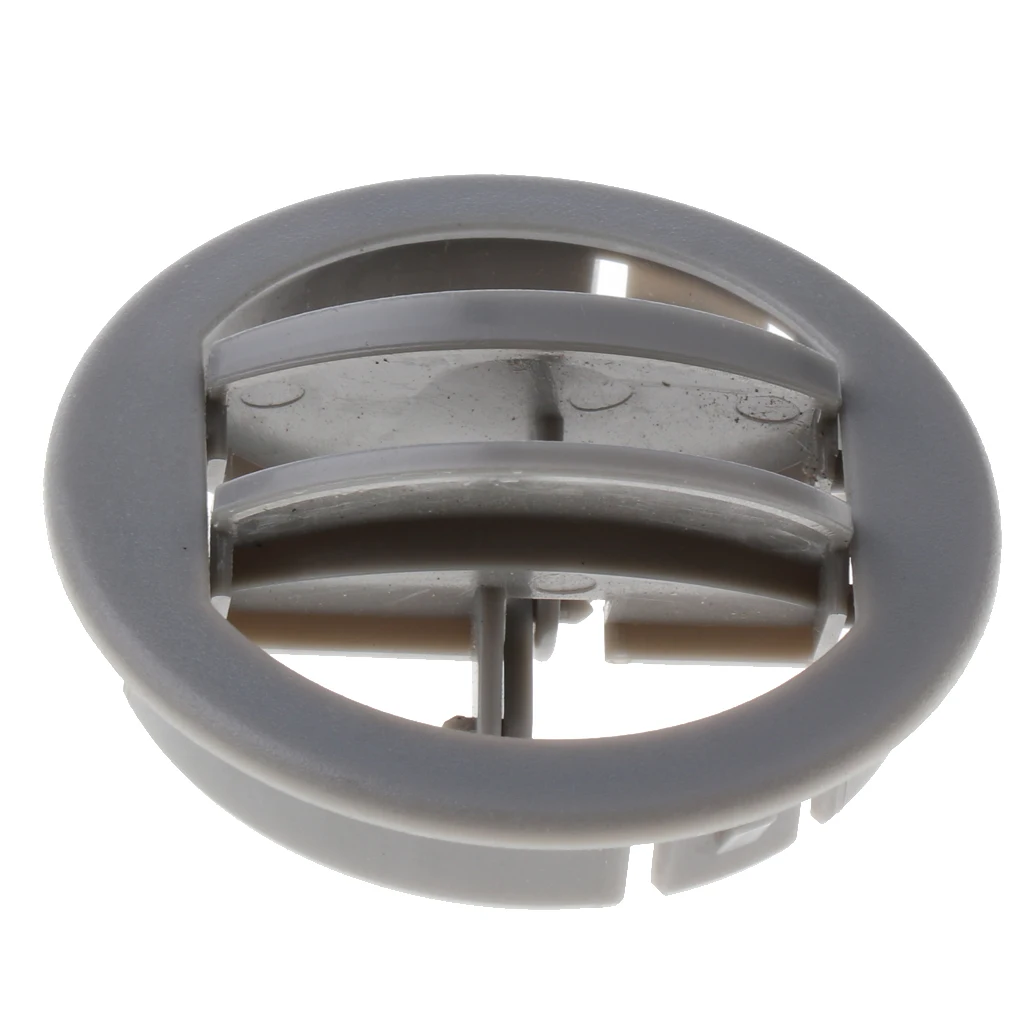 Universal Car Trailer Yacht Interior Round A/C Air Vent Outlet Rotating Open & Close (Grey)