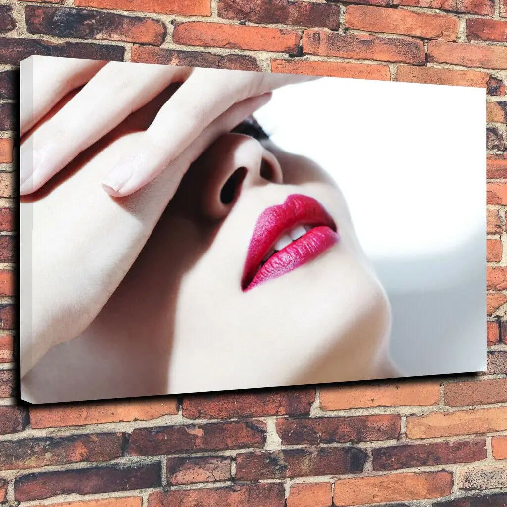

Fashion Red Lips Beauty Salon Cosmetic Lipstick HD Decorative Printed Posters Canvas Wall Art Pictures Home Decor Paintings