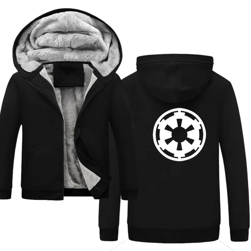 Толстовки Star Wars толстовки для мужчин зимние толстые флисовые пальто на молнии для мужчин теплый спортивный топ с длинными рукавами Толстовка Одежда