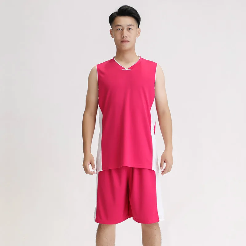 Мужская баскетбольная Джерси быстросохнущая Униформа баскетбольной команды для мальчиков баскетбольный костюм Карри Джерси - Цвет: Розовый