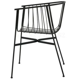 

Modern minimalist hollow wire chair Nordic back metal negotiation chair ins designer casual iron chair