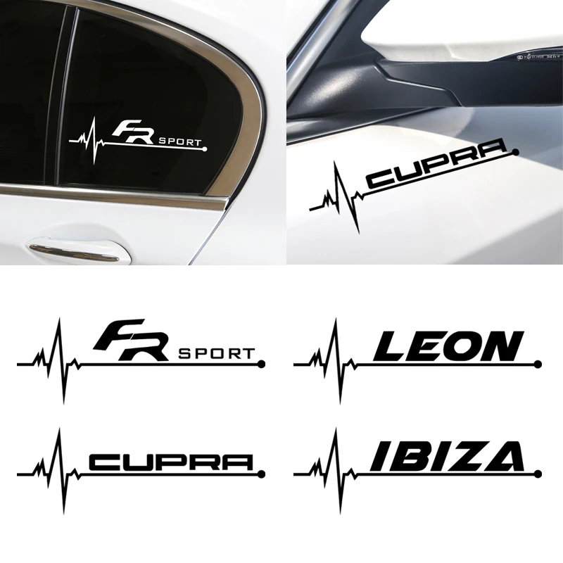 

1pcs Car Sports Decal Sticker Styling Windows Door Decoration For Seat FR+ Leon Ibiza cupra Altea Belt Racing accessories