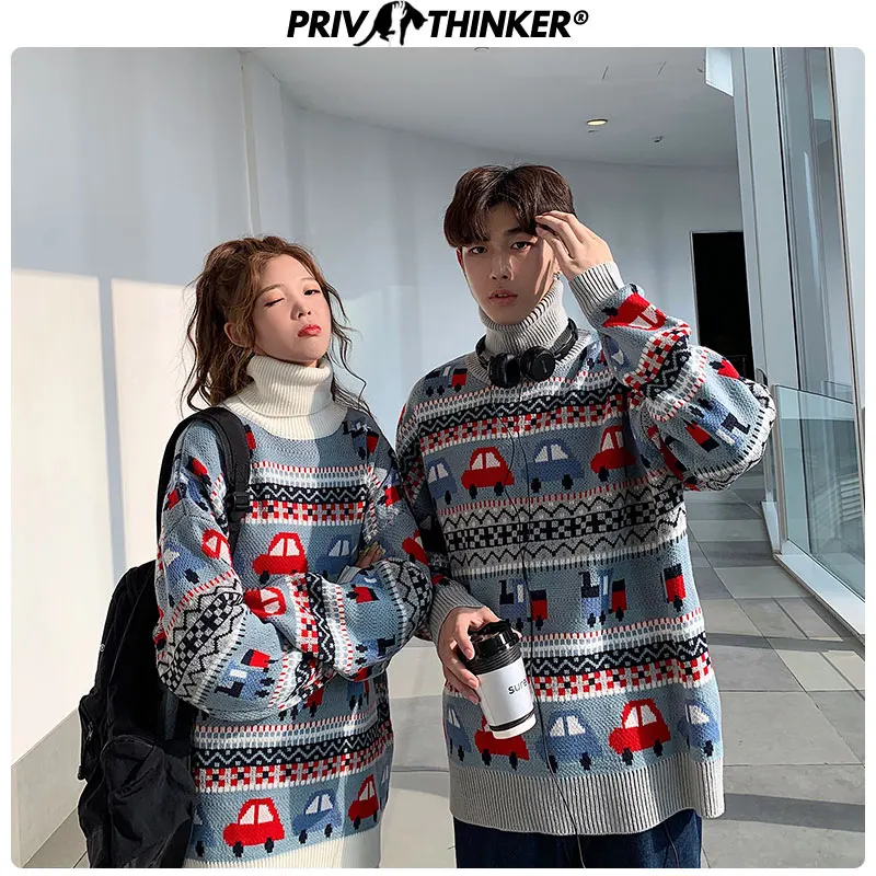 Privathinker мужские женские повседневные водолазка пуловеры свитер женский