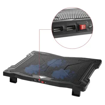 

Portable Ultra-thin Long Life Angle Adjustment High Airflow LED Light USB Powered 3 Fan Chill Mat Laptop Cooling Pad CE
