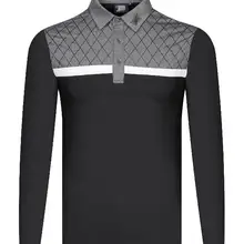 Гольф рубашка с длинным рукавом мужская осень зима