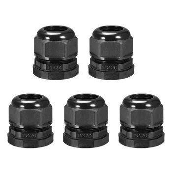 

uxcell PG21 Cable Gland 6mmx14mm Wire Hole Waterproof Nylon Joint with Washer PG29 5mmx19mm 5pcs