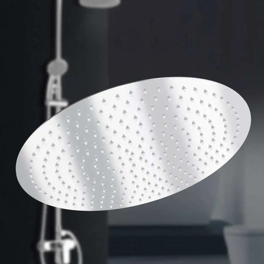 Shower Head 16x16 inch Circular Stainless Steel Top Rainfall Shower