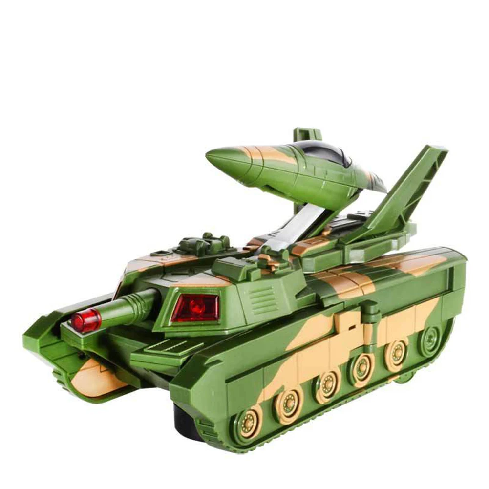 

Child Interesting Safe Transformation Educational Toy Tank Deformation Plane Gift Plastic With Sound Drop Resistance Electric