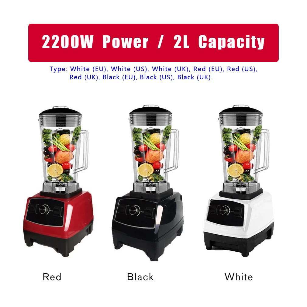 BPA free 2200W High Speed Blender Food Mixer with 6 Blade Fruit Juicer Food Japan Blade Processor Ice Crusher Smoothie Machine
