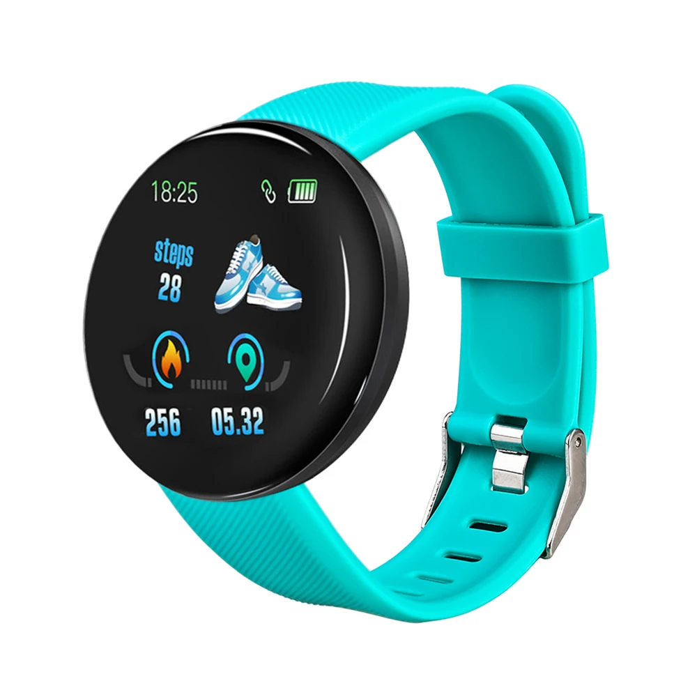 D18 Смарт-часы, умный браслет для мужчин, пульсометр, кровяное давление, Bluetooth, умные часы, фитнес-трекер, браслет для здоровья, водонепроницаемый - Цвет: Green