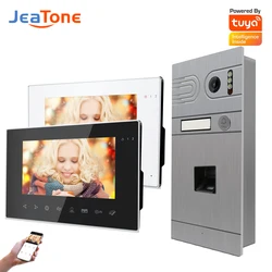 Jeatone – visiophone intelligent Tuya avec système d'interphone vidéo par empreinte digitale, Angle 120 °, détection de mouvement, AHD960P 