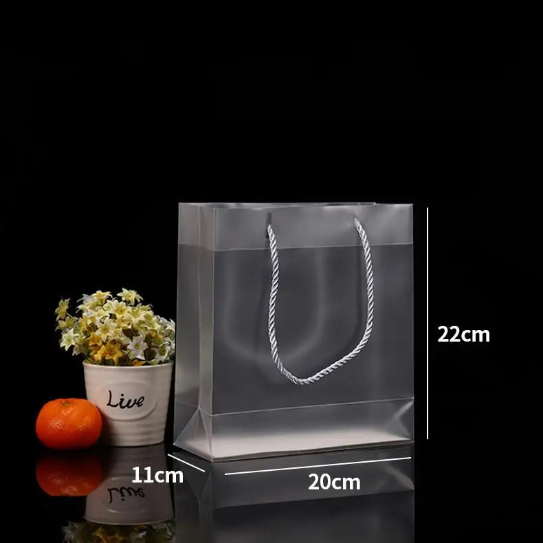 ПВХ пластиковые сумки полипропиленовый прозрачный высококачественный ноутбук сумки оптом магазин одежды подарок прозрачная сумка whoesale - Цвет: 1
