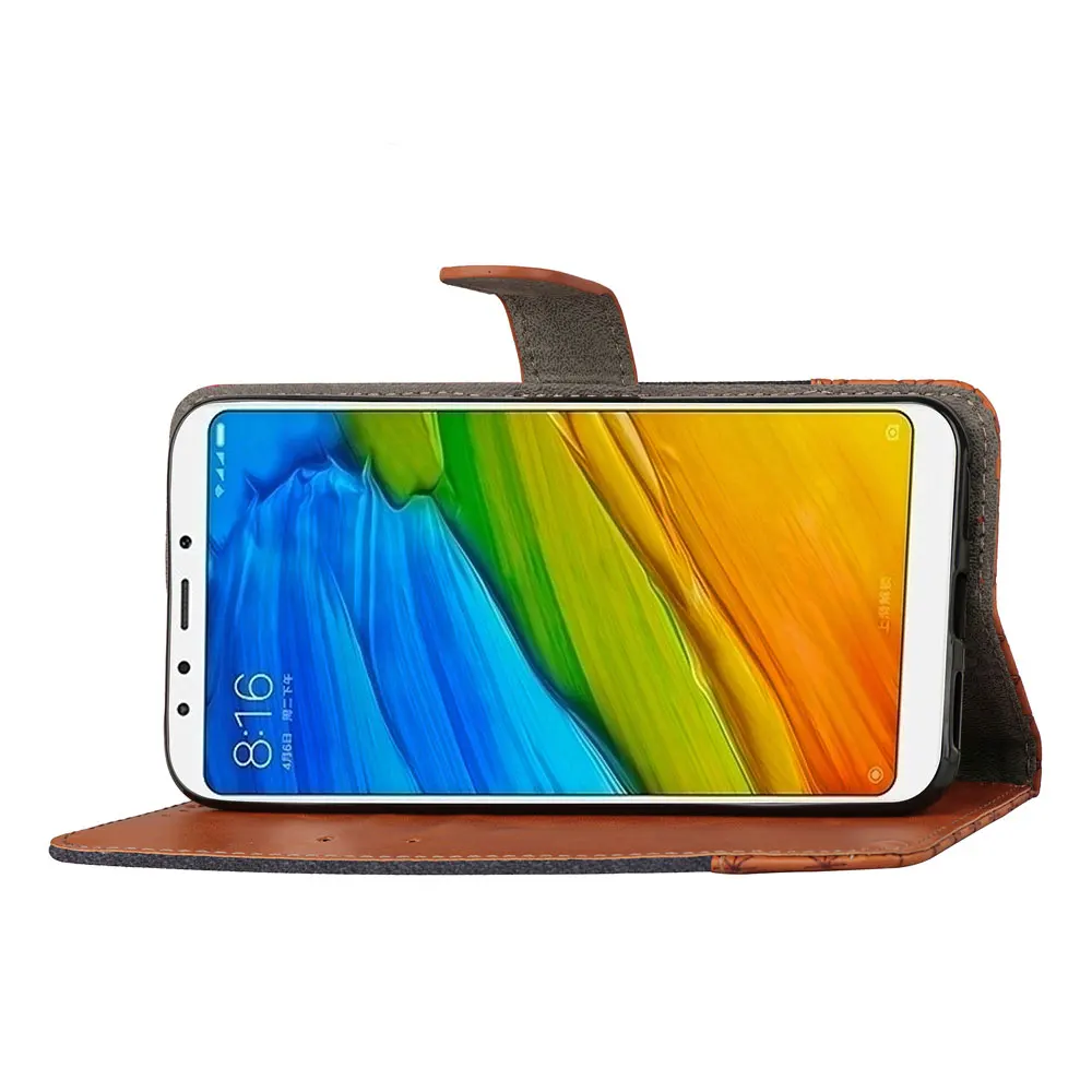 FQYANG джинсовый флип чехол для телефона REDMI 6 Pro 6A note5 pro Магнитный книжка из