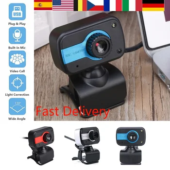 

Spain Fast Delivery 480P 2.0 HD Webcam Digital USB Video Recding With Microphone Left & Right 360 Degree -in Microphone