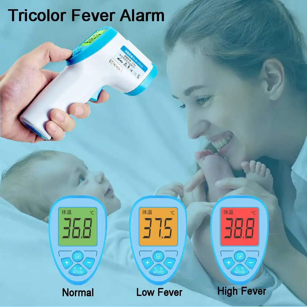 

Non-Contact Digital Laser Infrared Thermometer Forehead Infrared Thermometer Gun with 3 Function 32 Group Data Memory for Baby