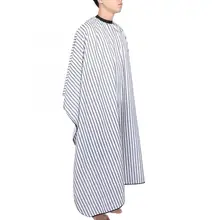 Профессиональная накидка для стрижки волос черно-белая полоса салон передник для стрижки Ткань инструмент накидка для стрижки волос фартук для парикмахера 165x145 см