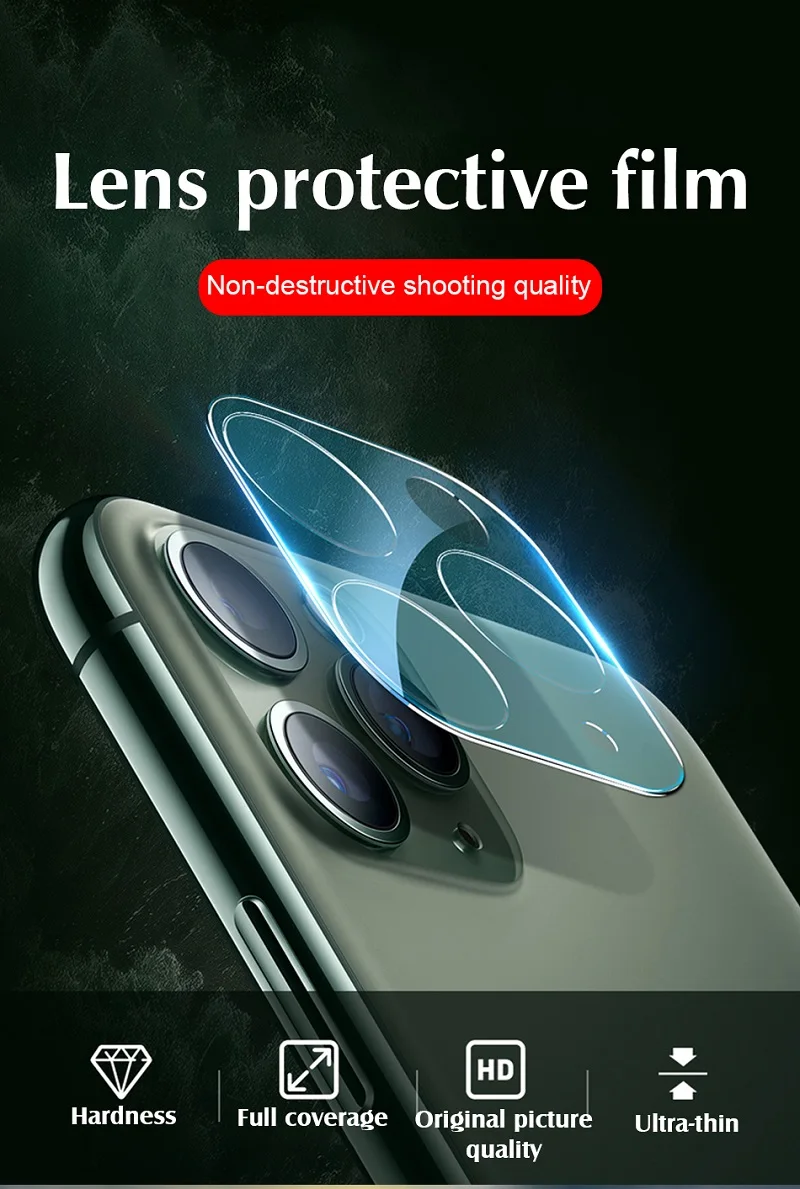 Для iPhone 11Pro Защитная пленка для объектива задней камеры на iPhone 11Pro пленка для объектива полное покрытие закаленное стекло чехол для объектива камеры