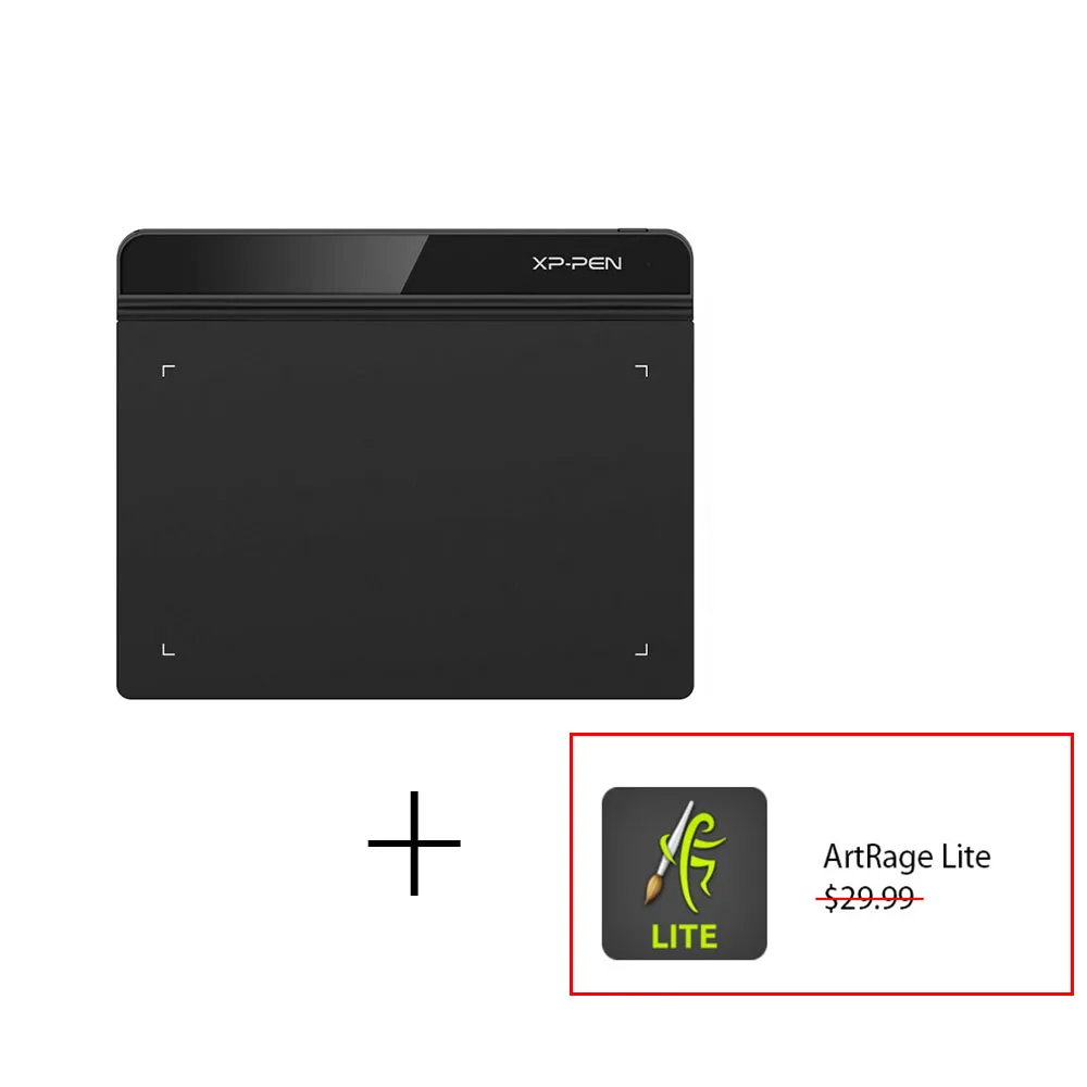 And ArtRage Lite XP-Pen Star G640 Графический планшет для рисования и OSU!6х4 дюймов Чувствительность нажатия- 8192 уровней и безбатарейный стилу - Цвет: And ArtRage Lite