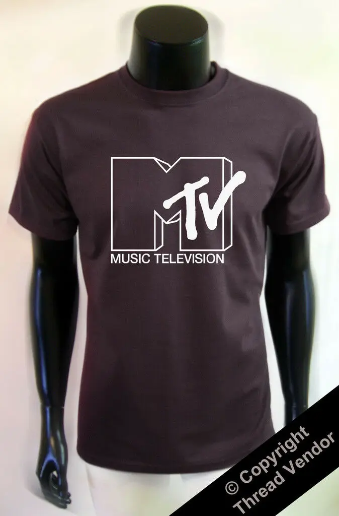 Ретро MTV футболка 80s 90s Инди Старая школа эмо Музыка выбор цвета с длинным рукавом