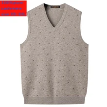 Новое поступление, высококачественный зимний утепленный кашемировый жилет, вязаный свитер без рукавов, теплый повседневный пуловер с v-образным вырезом, размер XS-3XL