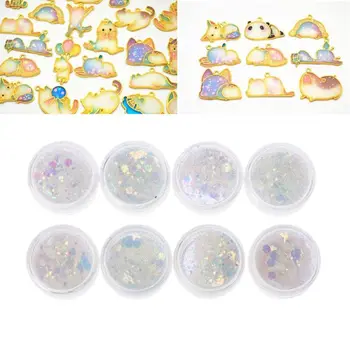 

8Pcs UV Color Change Mica Powder Sunlight Reactive Glitter Resin Jewelry Making Y4QB