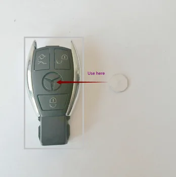 

2PCS/lot Replacement For Mercedes Benz Car emblem insignia 13mm Aluminum DIY sticker For Benz KEY LOGO