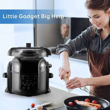 

Easy Clean Air Fryer Anti Scratch Spill-proof Cookware Silicone Pot Lid Stand Rest 5Qt 6.5Qt 8Qt Pressure Cooker For Ninja