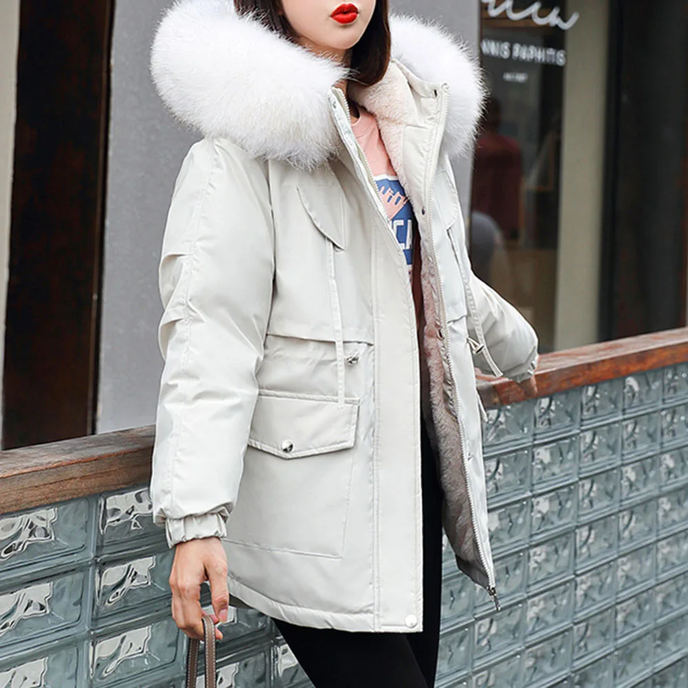 Parkas Cotton Padded Overcoats Women 2020 Hooded Belt Slim Loose Solid Multicolor Fashion Long Female Down Jackets Thicken | Женская