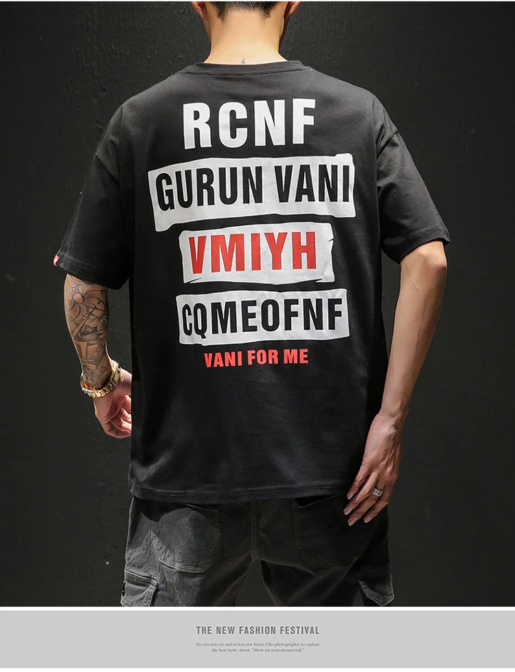 Nice Summer T-Shirts Men Letter Printed Short Sleeve TShirt Men Tee Shirt Men Vogue Fashion Round Neck T Shirt Men