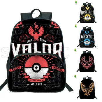 

Mochila Pokemon Team Valor Mystic Instinct Backpack Cartoon School Bags for Teenage Girls Boys Waterproof Backpack Travel Bags