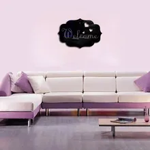 Напрямую от производителя продажи DIY Творческий дом украшения 14X10 см Вход Логотип показывает Дверь Зеркало в форме тарелки Стикеры