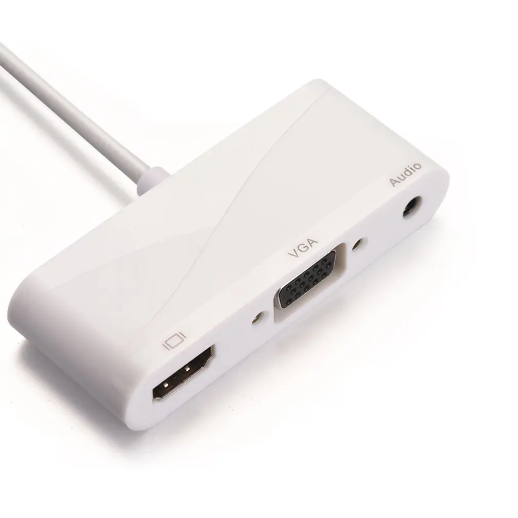 USB C type C к HDMI VGA 3,5 мм аудио адаптер 3 в 1 USB 3,1 USB-C конвертер кабель для ноутбука Macbook