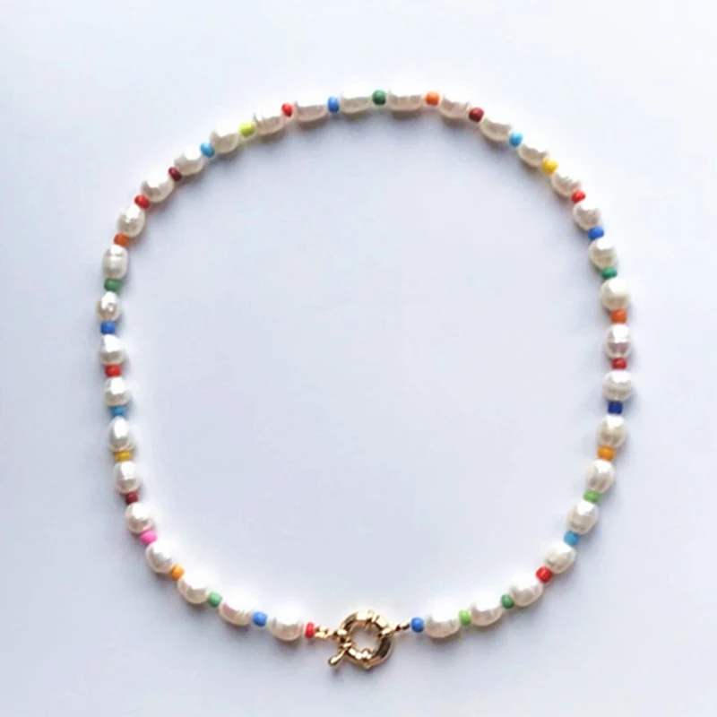 Новое ожерелье из натурального пресноводного жемчуга, специально разработанное модное ожерелье, от производителя