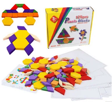 

Manufacturers Direct Selling 125 PCs Flexible Building Blocks Geometric Shapes Jigsaw Puzzle Building Blocks Intelligence Early