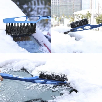 

2-in-1 Ice Scraper Vehicle Snow Brush Removal Shovel Handle Car Window Winter Snow Cleaner