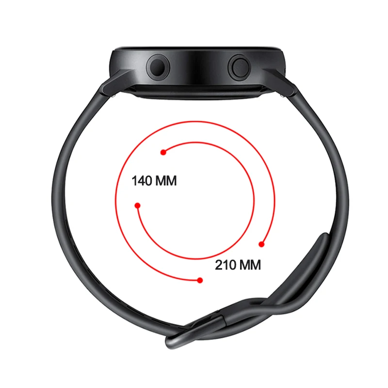 Ремешок силиконовый для Samsung Galaxy Watch 42 мм Active 2 40 мягкий браслет 3 41 45 Huami Amazfit 20 22