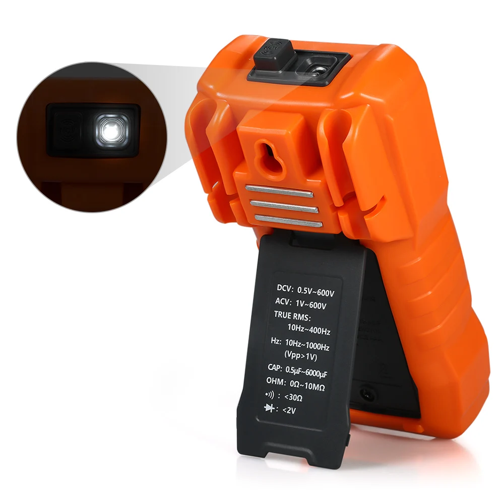 Digital Multimeter Auto Ranging AC DC voltage meter Flash light Back light Large Screen 3