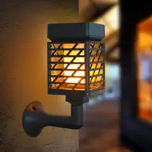 Солнечная садовая лампа с пламенем 96 Светодиодный s фонарь светильник IP65 наружный Точечный светильник s ландшафтное украшение светодиодный светильник для садовых дорожек