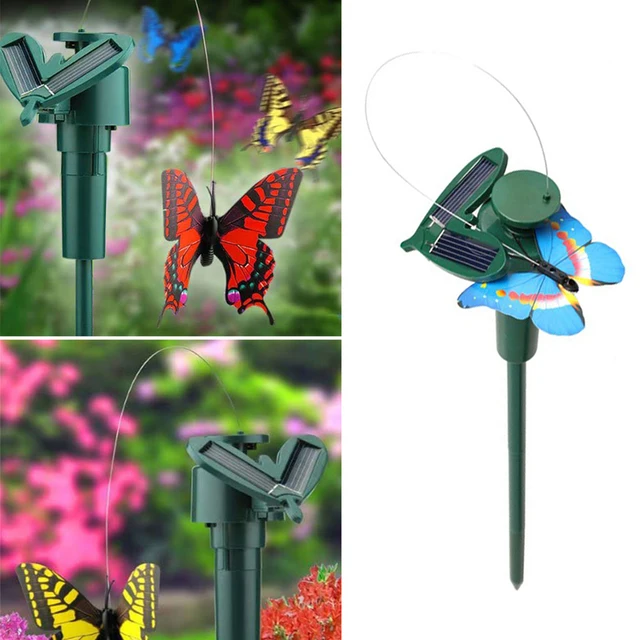 3Db Napenergia -Hajtású Táncoló Pillangók Pázsit Csapkodó Pillangó Kolibri A Kültéri Kerti Táj Dekorációhoz - Image 2