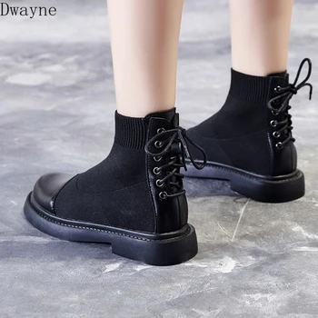 

Martin boots 2019 autumn new net red autumn stretch socks boots women's shoes short boots Korean version of the short boots
