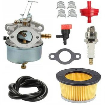 

11pcs Carburetor Kit For TECUMSEH Troy Bilt H50 H60 HH60 632230 632272 5&6 HP ENGINES Carburetor&Gasket&Fuel Filter