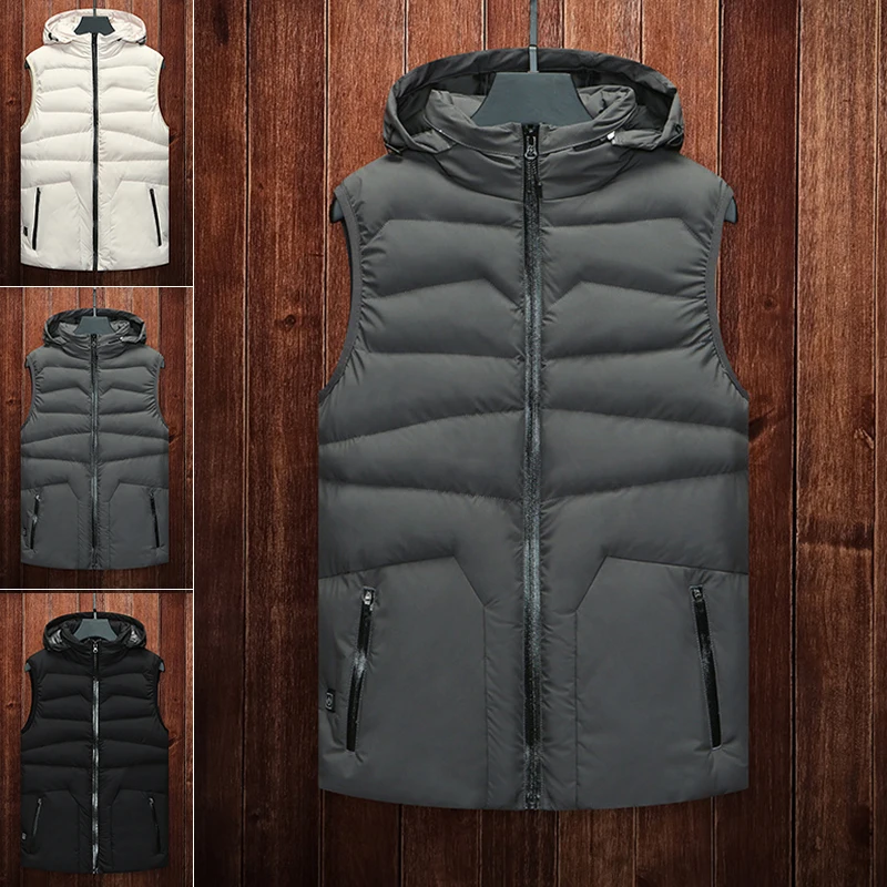 

Intelligent Heated Jacket Vest Gift USB Battery Heat Outdoor Hiking Jacket Coats Warmer Vest Hooded Soft Breathable