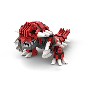 

800Pcs MOC Groudon Cartoon Game Character Small Particle DIY Building Block Stem Kit For Collection